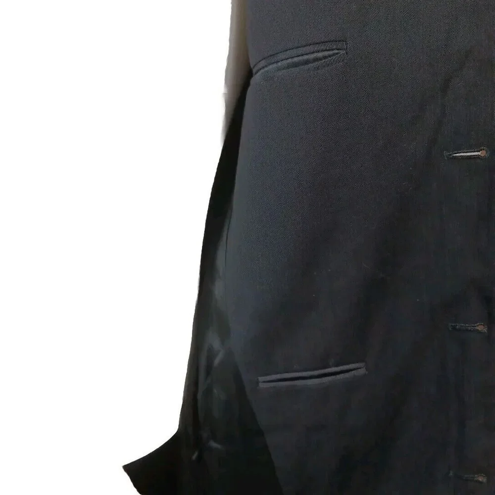 Bachrach Made‎ in Italy Men's Black Sport Coat Blazer Jacket 4 Button Mens Sz 44